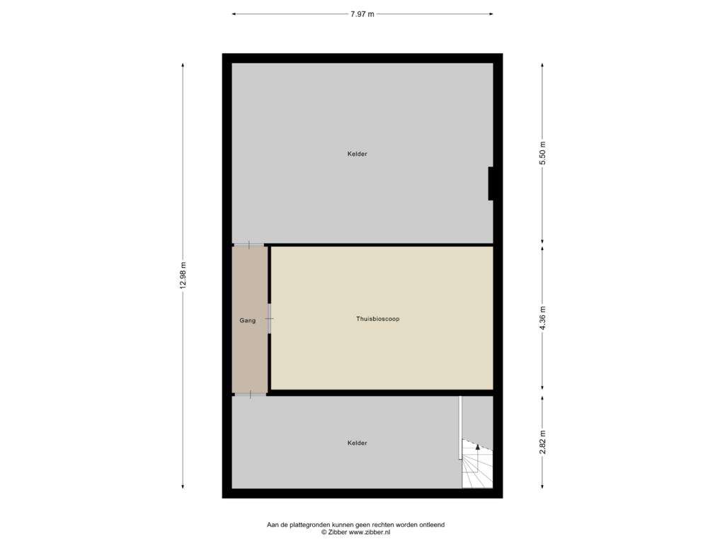 Bekijk plattegrond van Kelder van Waterstraat 48