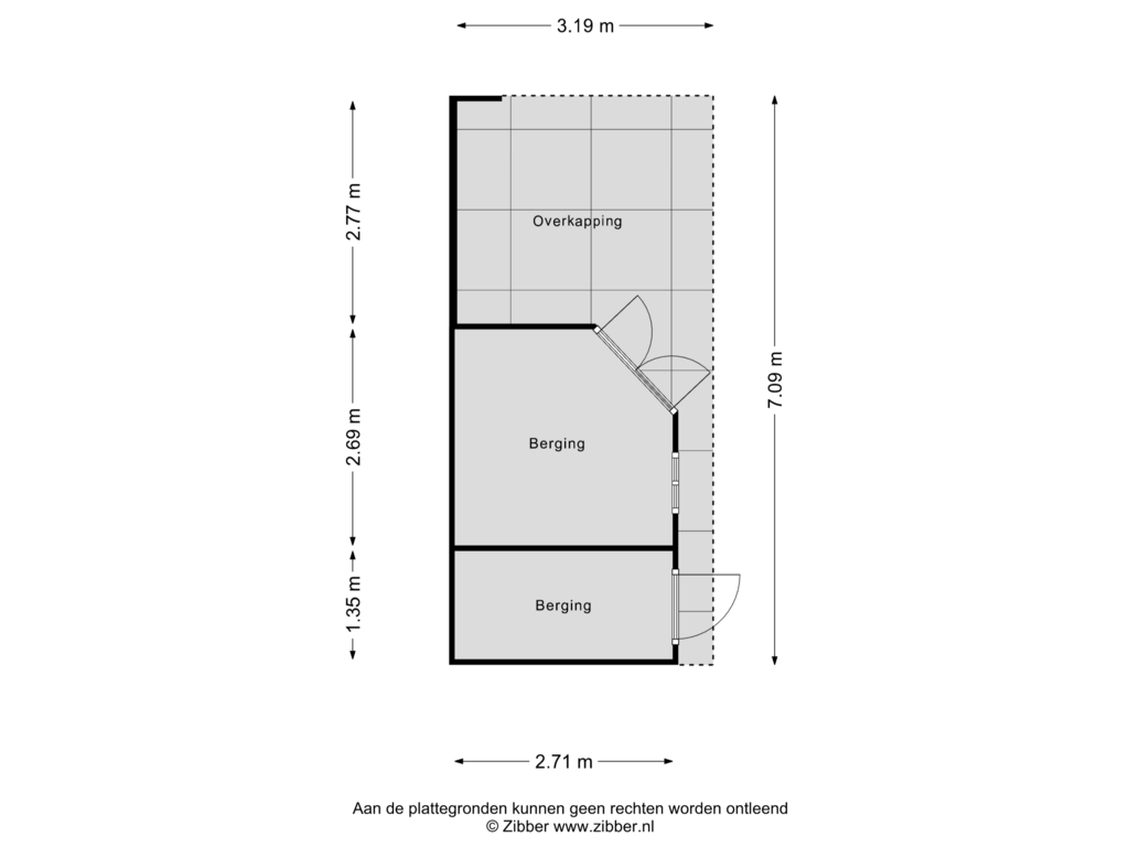 Bekijk plattegrond van Berging van Waterstraat 48