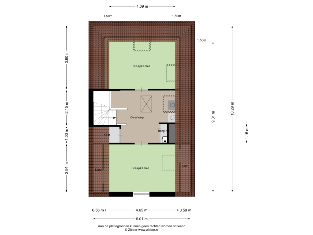 View floorplan of Tweede Verdieping of Amerongseberg 12