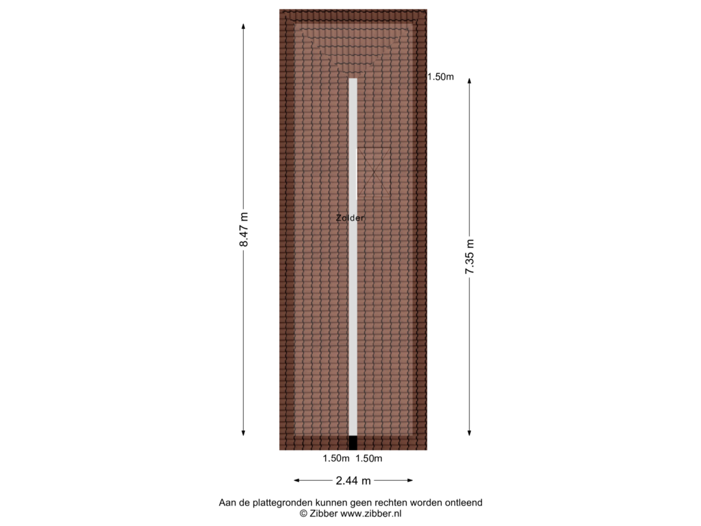 View floorplan of Zolder of Amerongseberg 12