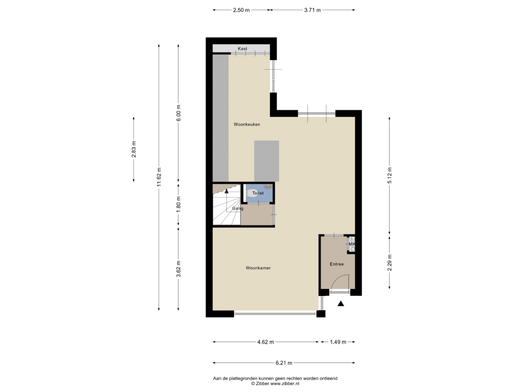 Bekijk plattegrond van Begane Grond van Bloeme 27