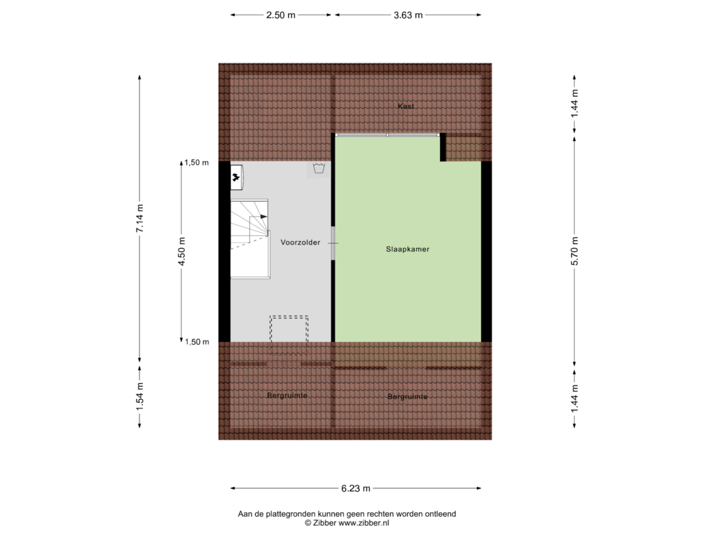 Bekijk plattegrond van Zolder van Bloeme 27