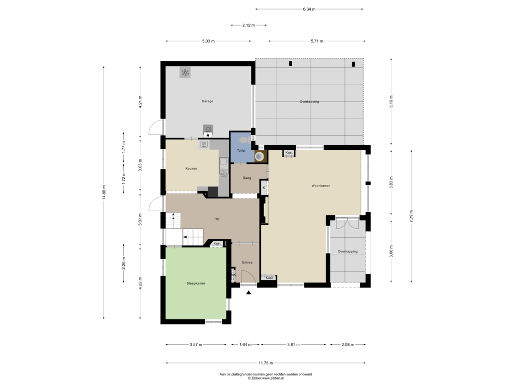 Bekijk plattegrond van Begane grond van Min.Charles Ruysstraat 11