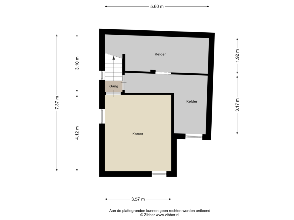 Bekijk plattegrond van Kelder van Min.Charles Ruysstraat 11