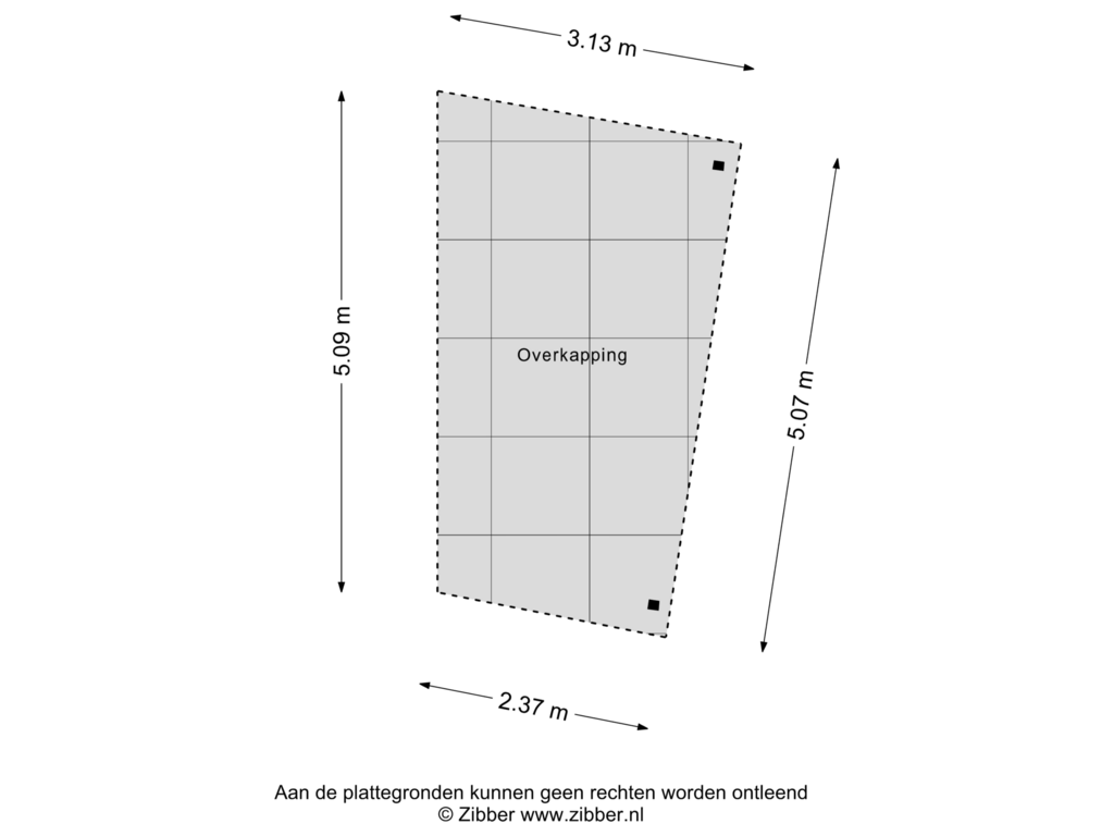 Bekijk plattegrond van Overkapping van Min.Charles Ruysstraat 11