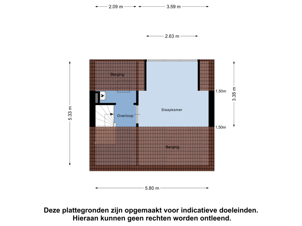 Bekijk plattegrond van Tweede Verdieping van Jan Pieterszoon Coenlaan 34