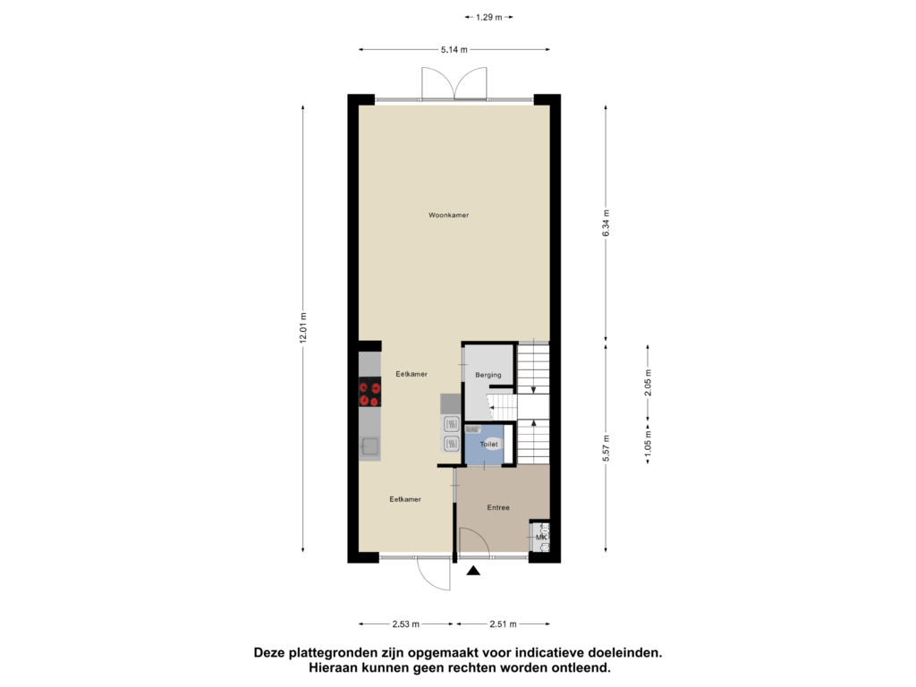 Bekijk plattegrond van Begane Grond van Maassingel 41