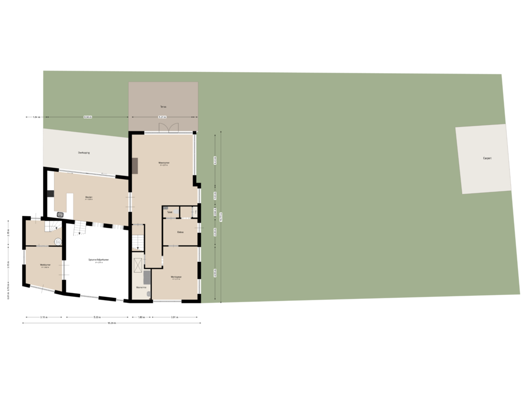 Bekijk plattegrond van Situatie van Havendijk 16