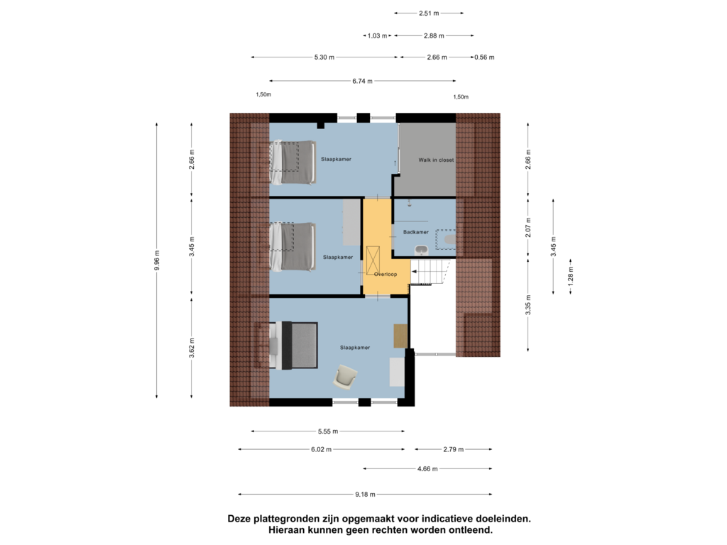 Bekijk plattegrond van Eerste verdieping van Wûnsstelling 25