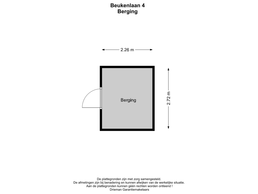 Bekijk plattegrond van Berging van Beukenlaan 4