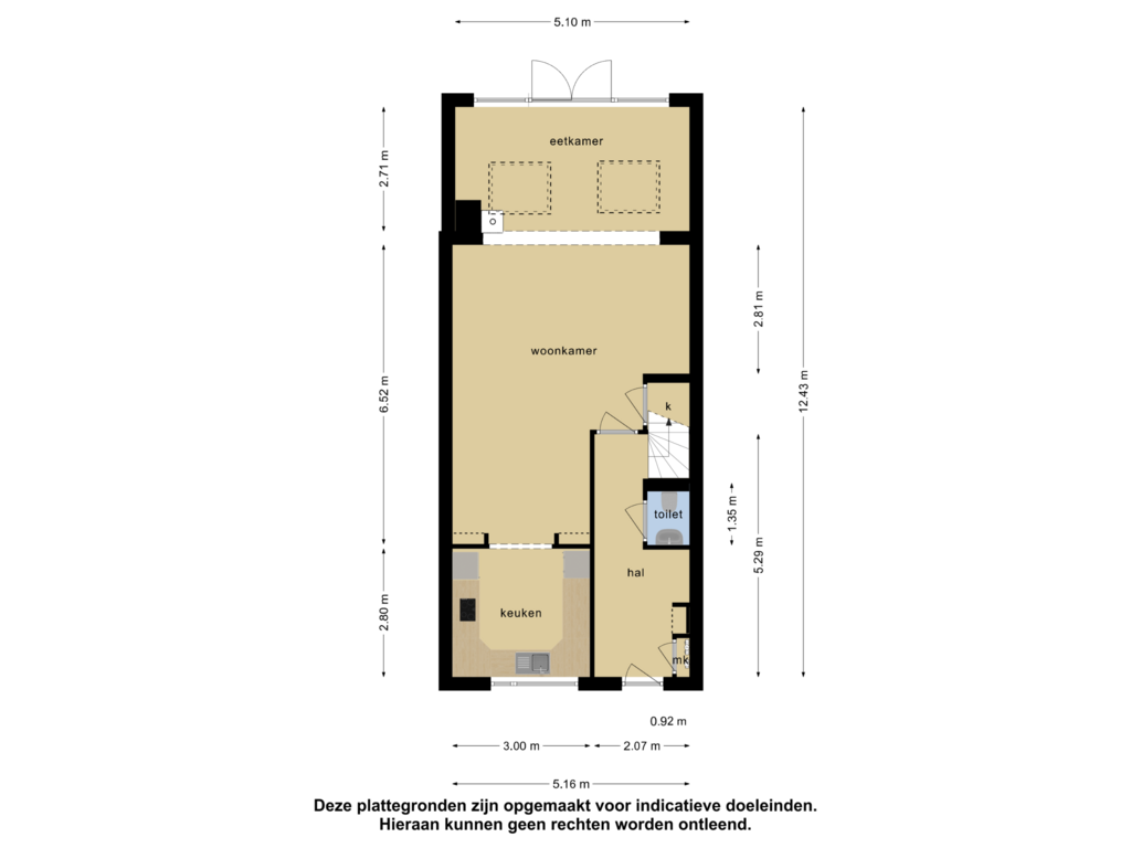 Bekijk plattegrond van Begane grond van Villa Fonteinkruid 53