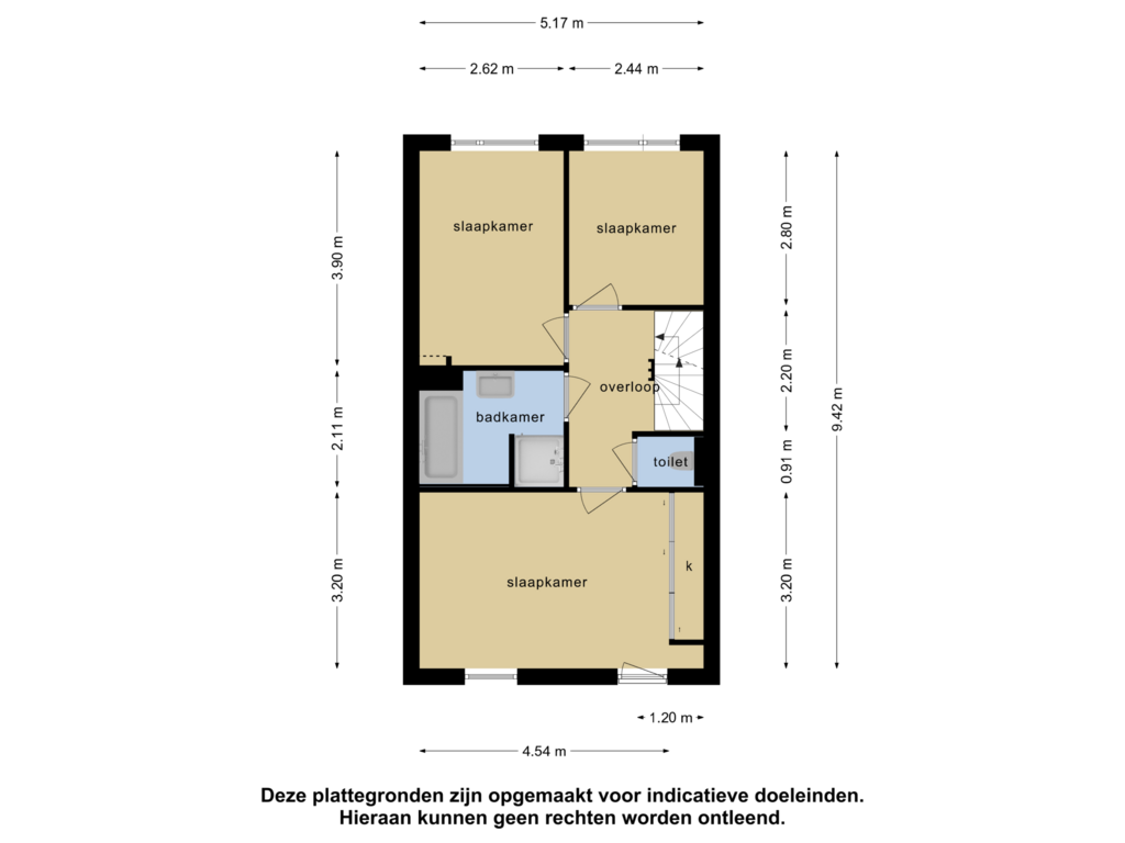 Bekijk plattegrond van 1e verdieping van Villa Fonteinkruid 53