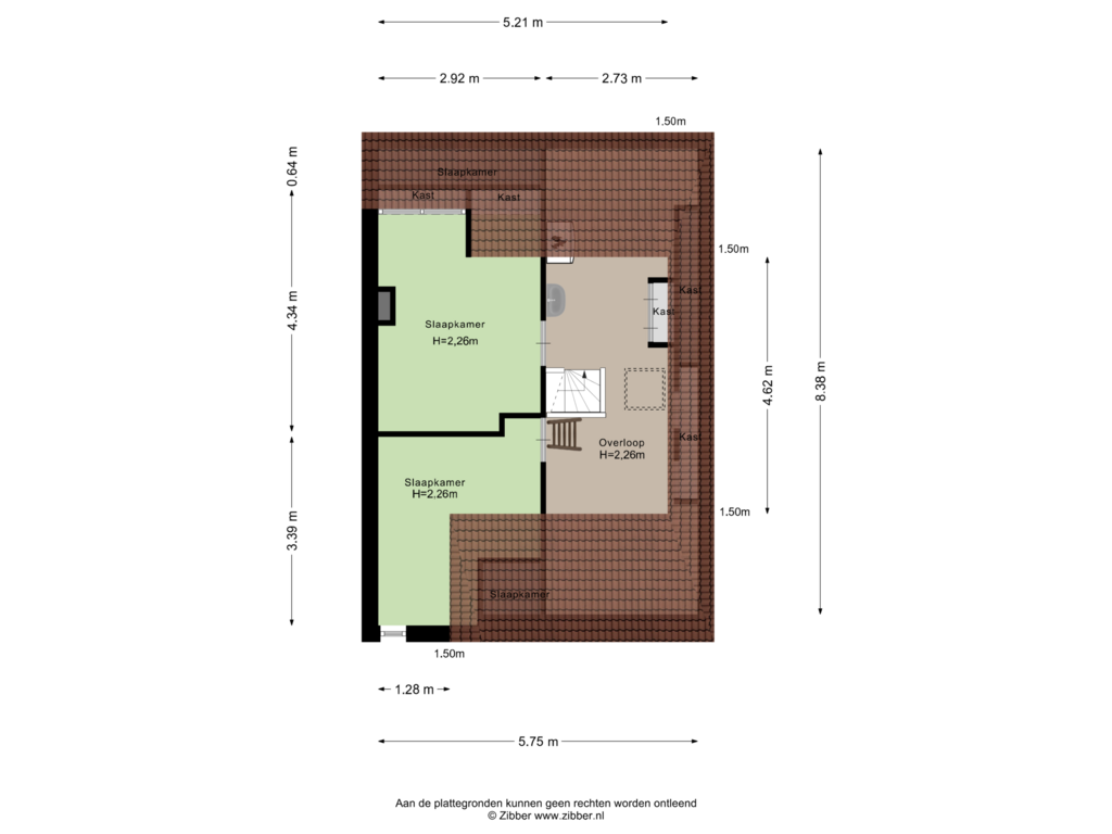 Bekijk plattegrond van Tweede Verdieping van Van Effenlaan 5