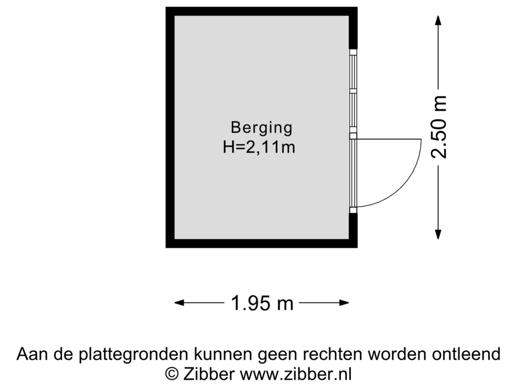 Bekijk plattegrond van Berging van Van Effenlaan 5