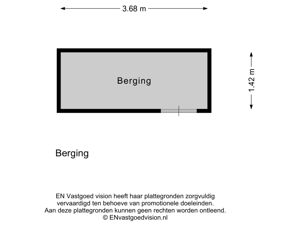 Bekijk plattegrond van Berging van Mr. F.A. van Hallweg 132