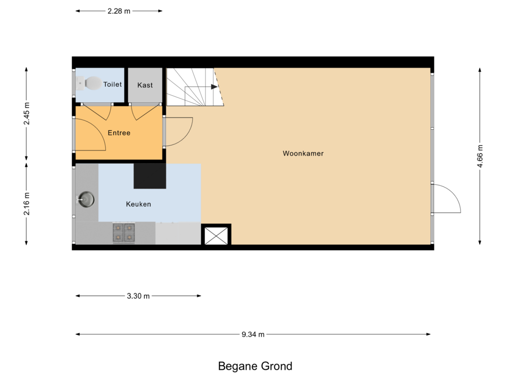 Bekijk plattegrond van Begane Grond van Schipbeek 48