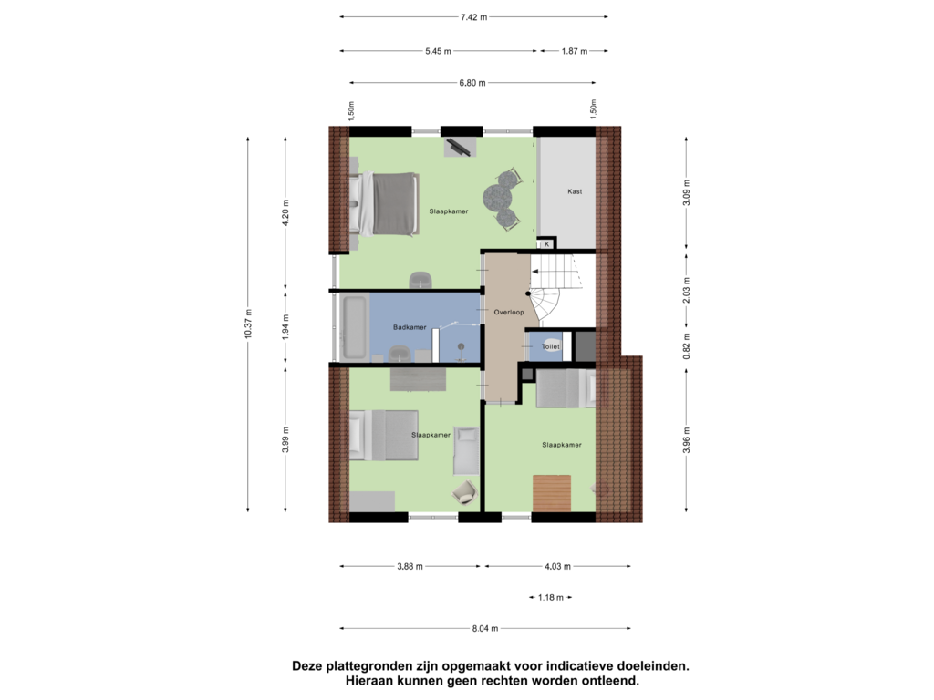 Bekijk plattegrond van Eerste Verdieping van Tipweg 72