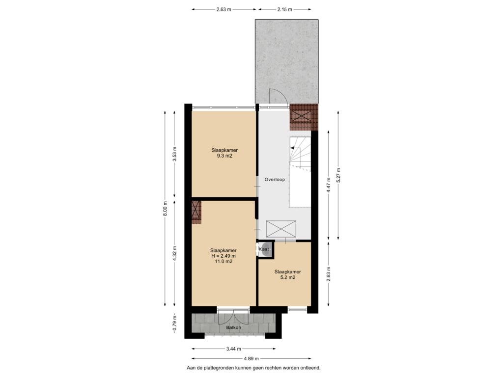 Bekijk plattegrond van 1e Verdieping van Leeuwarderstraat 26