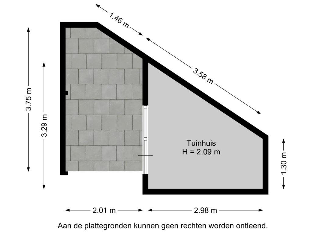 Bekijk plattegrond van Tuinhuis van Leeuwarderstraat 26