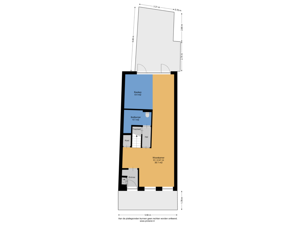 Bekijk plattegrond van Begane Grond Met Kavel van Rijksweg 130