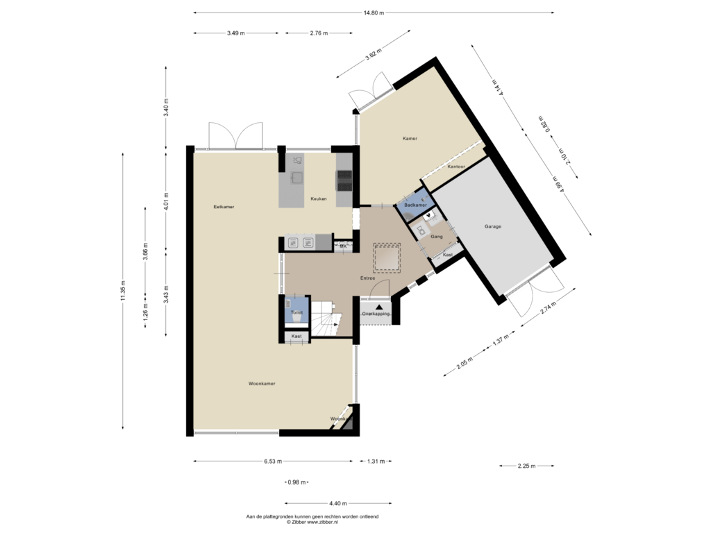 View floorplan of Begane Grond of Het Wielemakersland 1