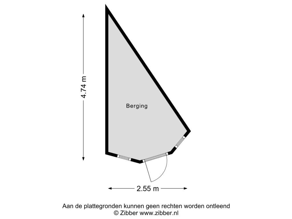 View floorplan of Berging of Het Wielemakersland 1