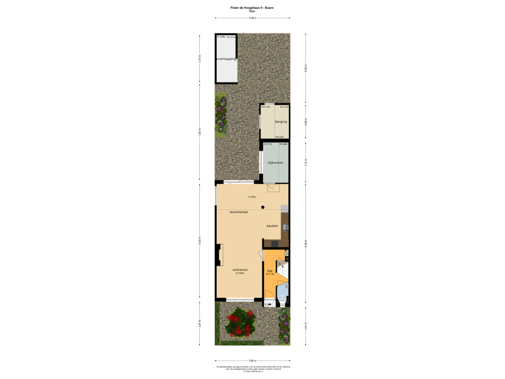 Bekijk plattegrond van Tuin van Pieter de Hooghlaan 9