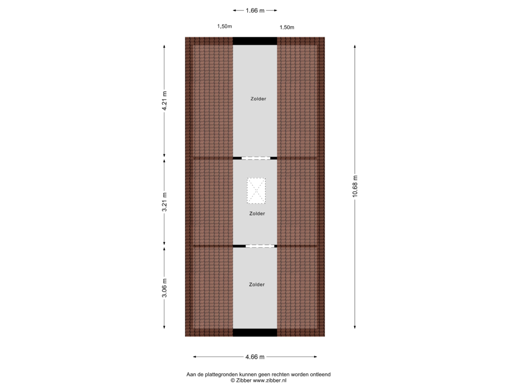 Bekijk plattegrond van Zolder van Koudenoord 12