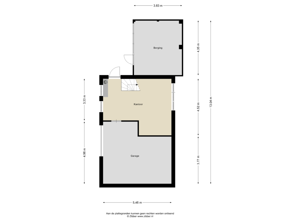 Bekijk plattegrond van Bijgebouw van Koudenoord 12