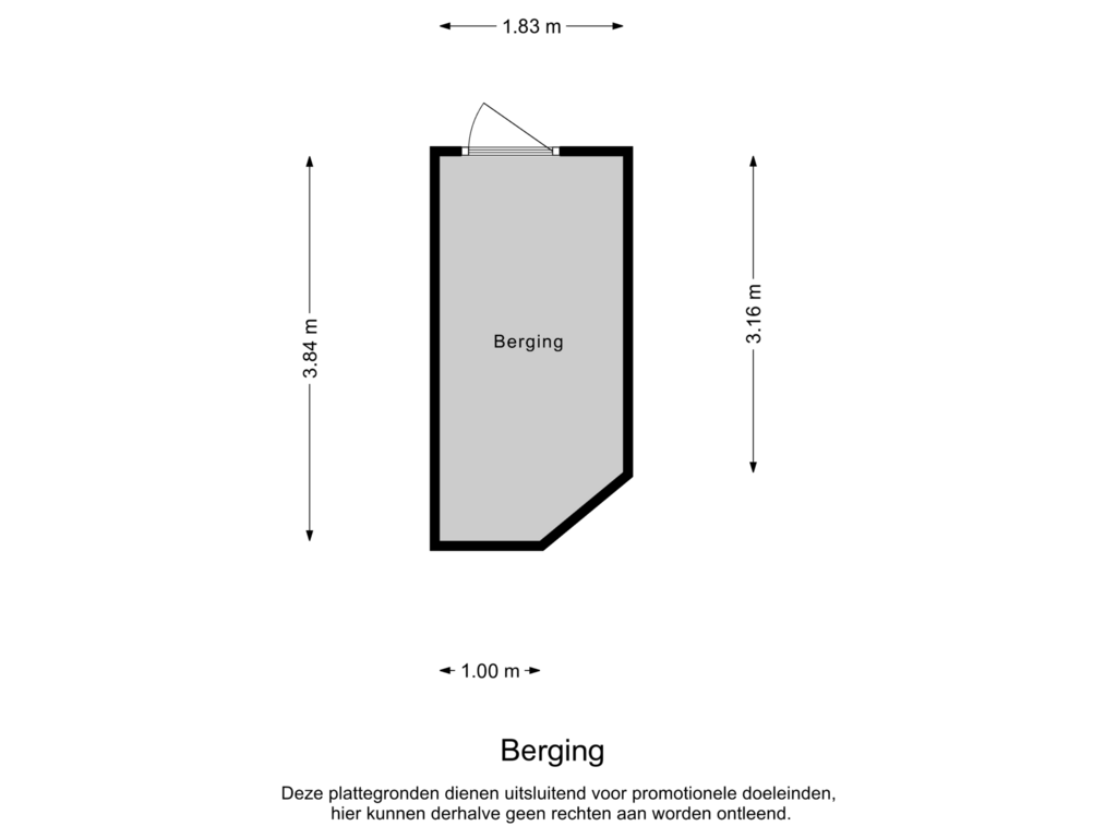 Bekijk plattegrond van Berging van Pasenstraat 5