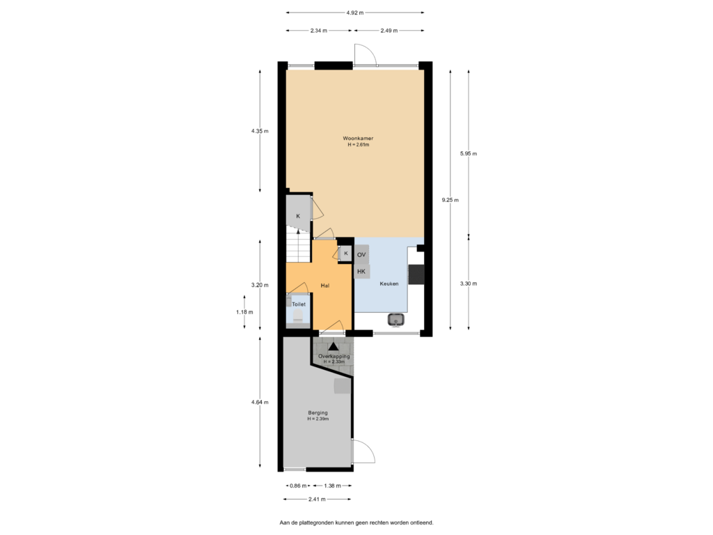 Bekijk plattegrond van Begane grond van Gelderlandlaan 58