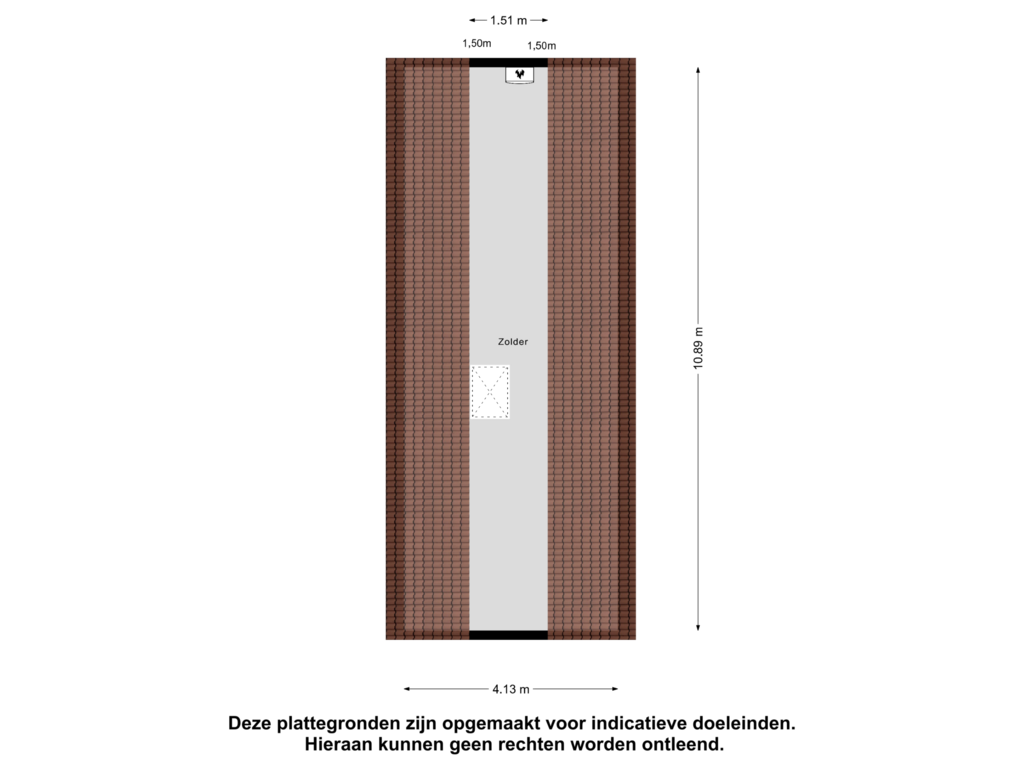 View floorplan of Zolder of Wollegras 28