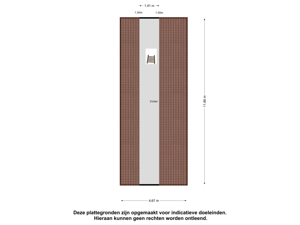 View floorplan of SchuurZolder of Wollegras 28