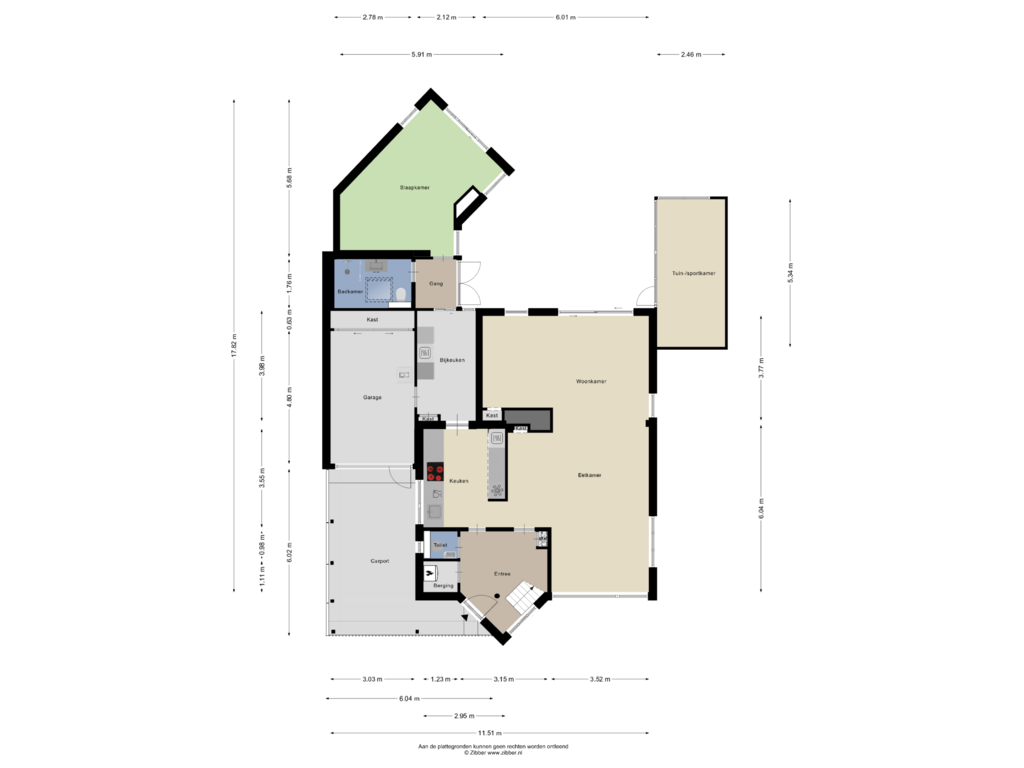 View floorplan of Begane Grond of Eikenlaan 3