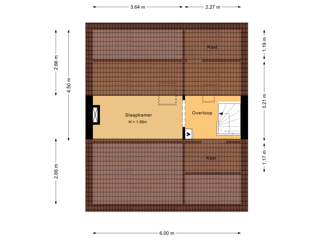 Bekijk plattegrond van Tweede verdipeing van Cremerstraat 28