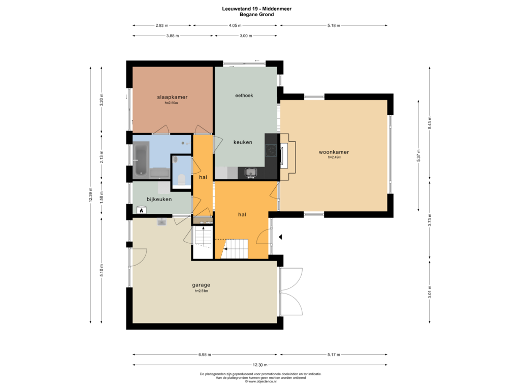 Bekijk plattegrond van BEGANE GROND van Leeuwetand 19