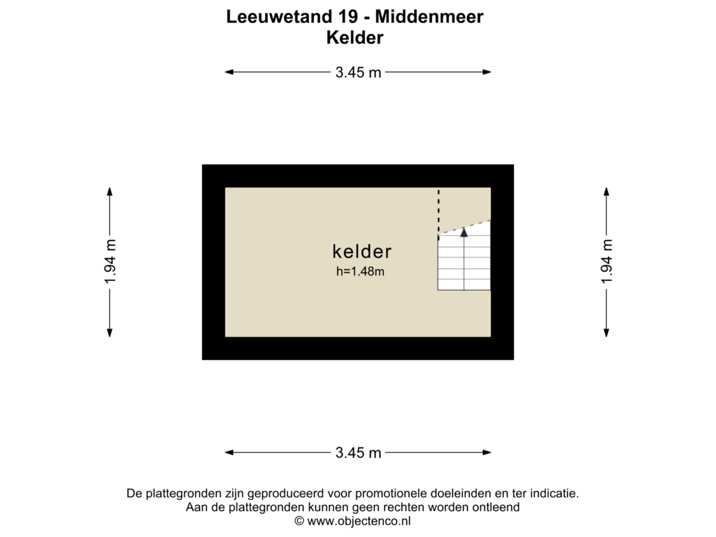 Bekijk plattegrond van KELDER van Leeuwetand 19