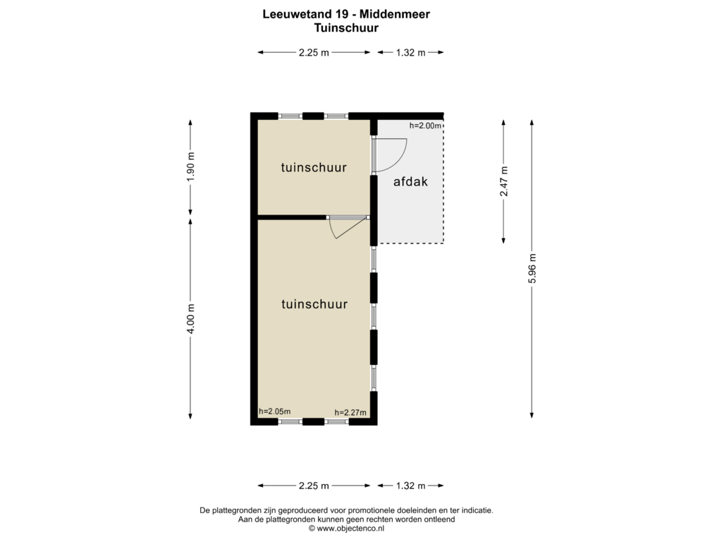 Bekijk plattegrond van TUINSCHUUR van Leeuwetand 19