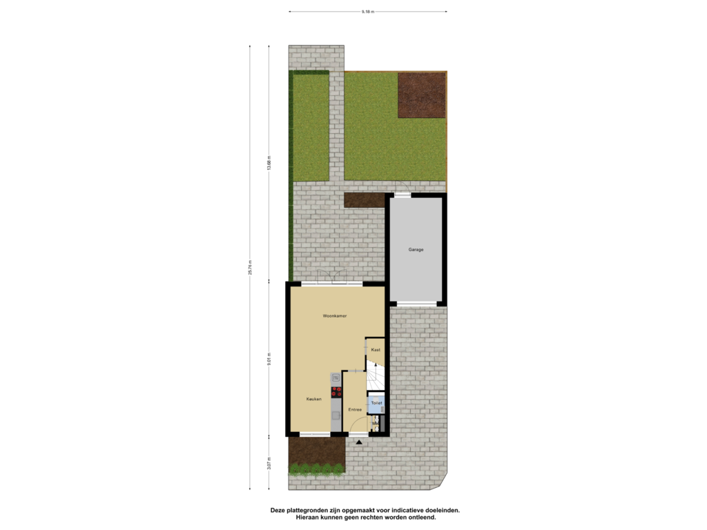 Bekijk plattegrond van Begane Grond tuin van Maagd 13