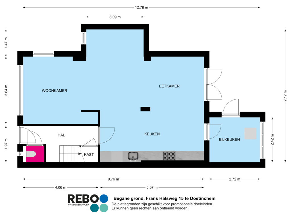 Bekijk plattegrond van Begane grond van Frans Halsweg 15