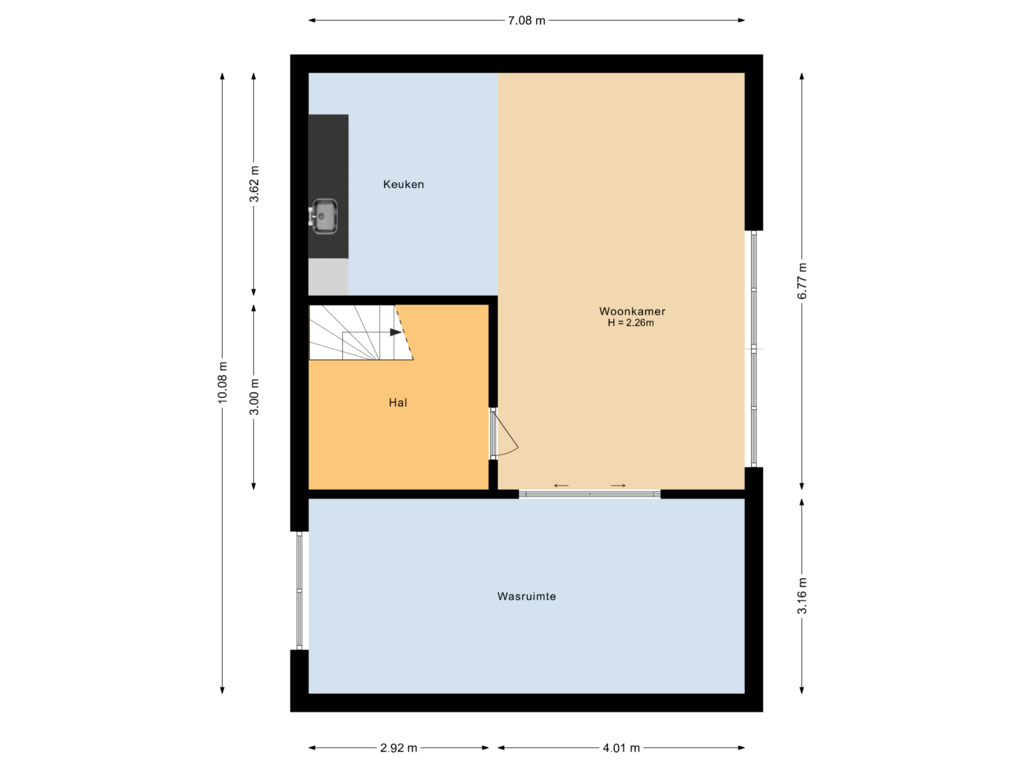 Bekijk plattegrond van Souterrain van Hoetinkhof 183