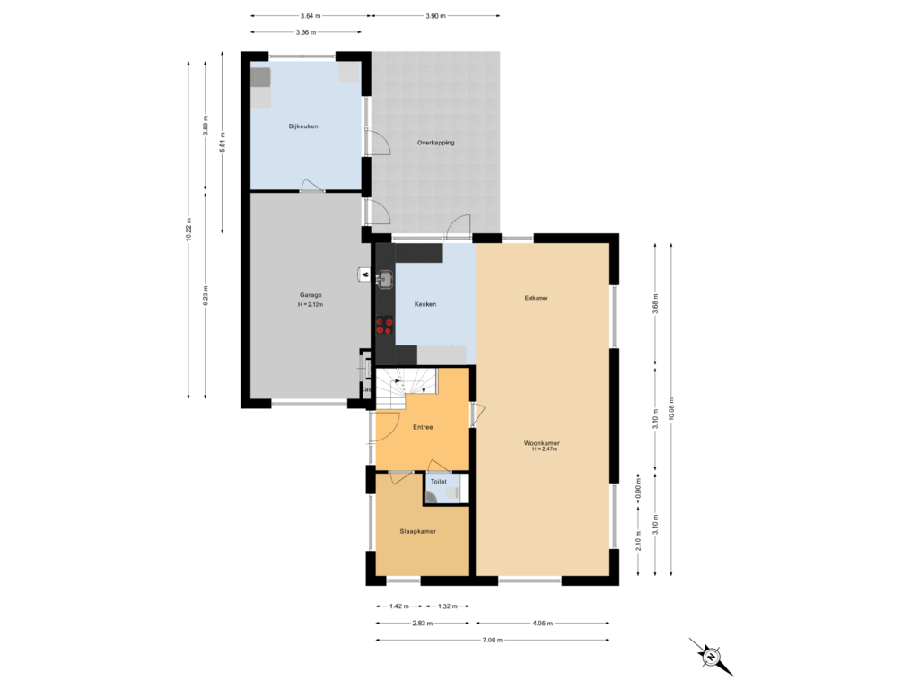 Bekijk plattegrond van Begane grond van Hoetinkhof 183