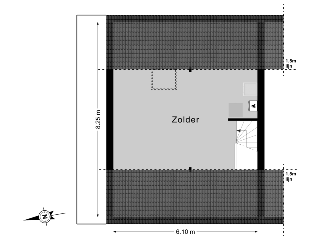 Bekijk plattegrond van 2e Verdieping van Boszoom 17