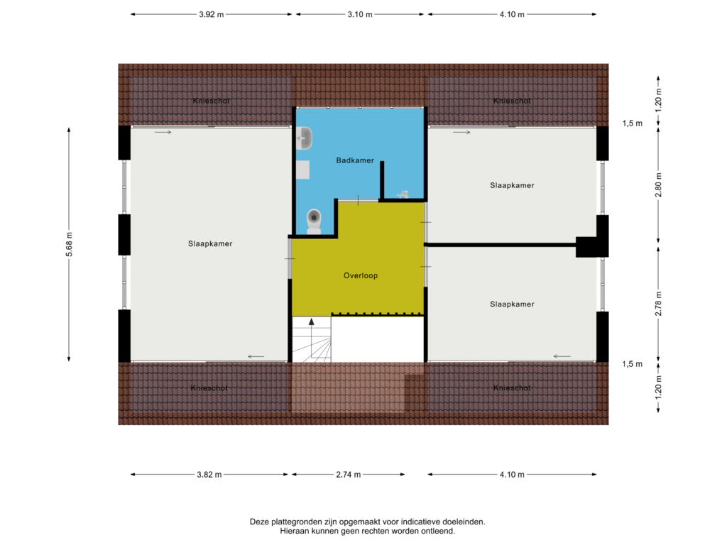 Bekijk plattegrond van 1e verdieping van De Haarmansenk 85