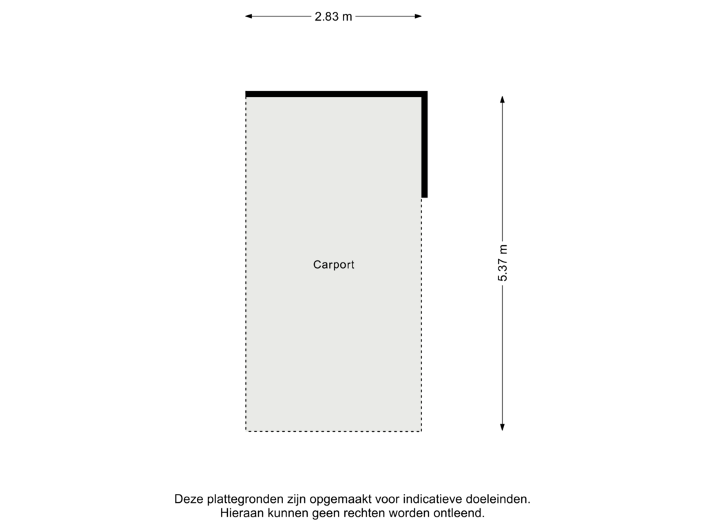 Bekijk plattegrond van Carport van De Haarmansenk 85