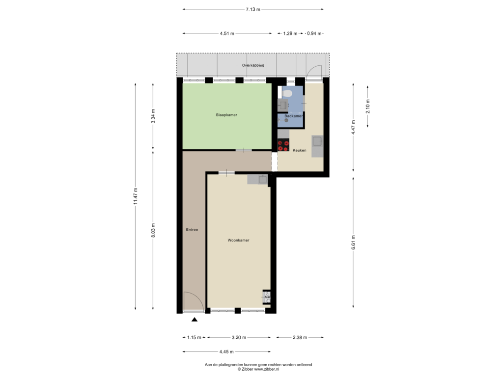 Bekijk plattegrond van Appartement van Dokter Stavermanstraat 43-A