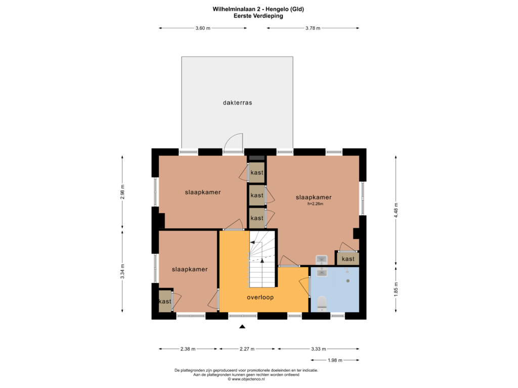 Bekijk plattegrond van EERSTE VERDIEPING van Wilhelminalaan 2