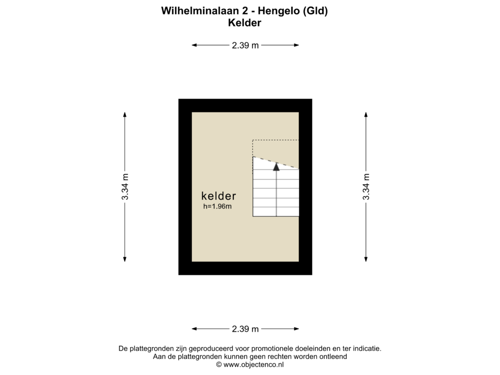 Bekijk plattegrond van KELDER van Wilhelminalaan 2