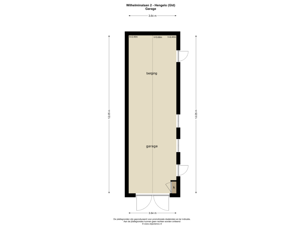 Bekijk plattegrond van GARAGE van Wilhelminalaan 2