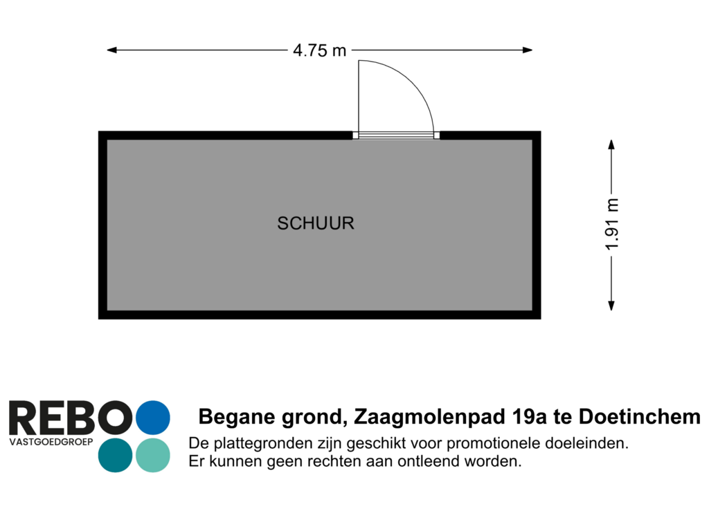 Bekijk plattegrond van Begane grond-Schuur van Zaagmolenpad 19-A